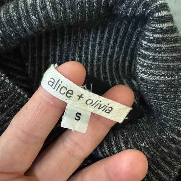 Alice + olivia Black Sleeveless Cashmere Turtleneck Mini Dress Womens S - Picture 4 of 5